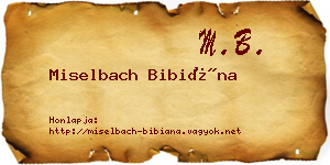 Miselbach Bibiána névjegykártya